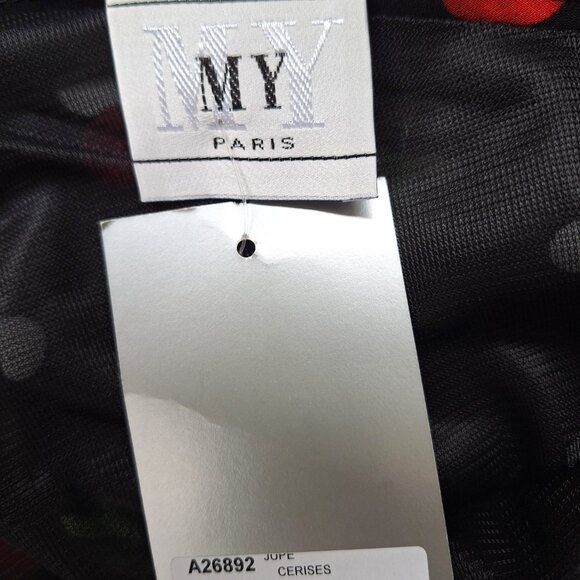 Brand New Made in France Vintage Elegant Long Black Floral Skirt - Picture 6 of 7